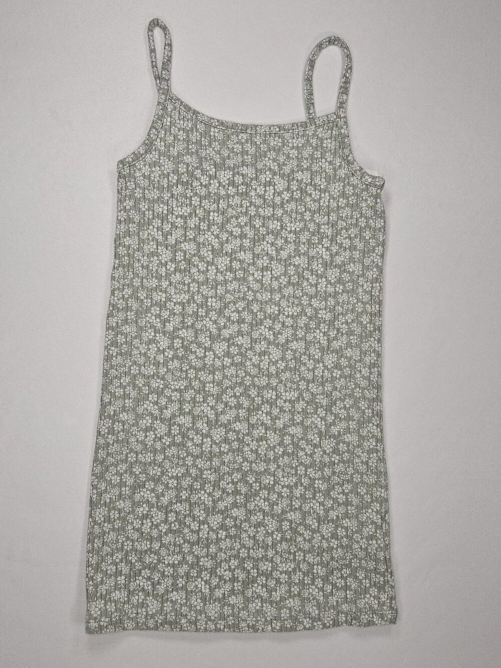 OshKosh B'gosh Girls 2pc Sage Green Floral Dress & Ribbed Cardigan Set Size 5 - Picture 3 of 5